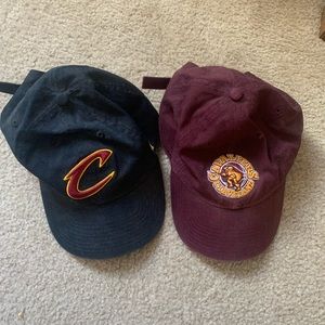 Two Cleveland Cavaliers hats